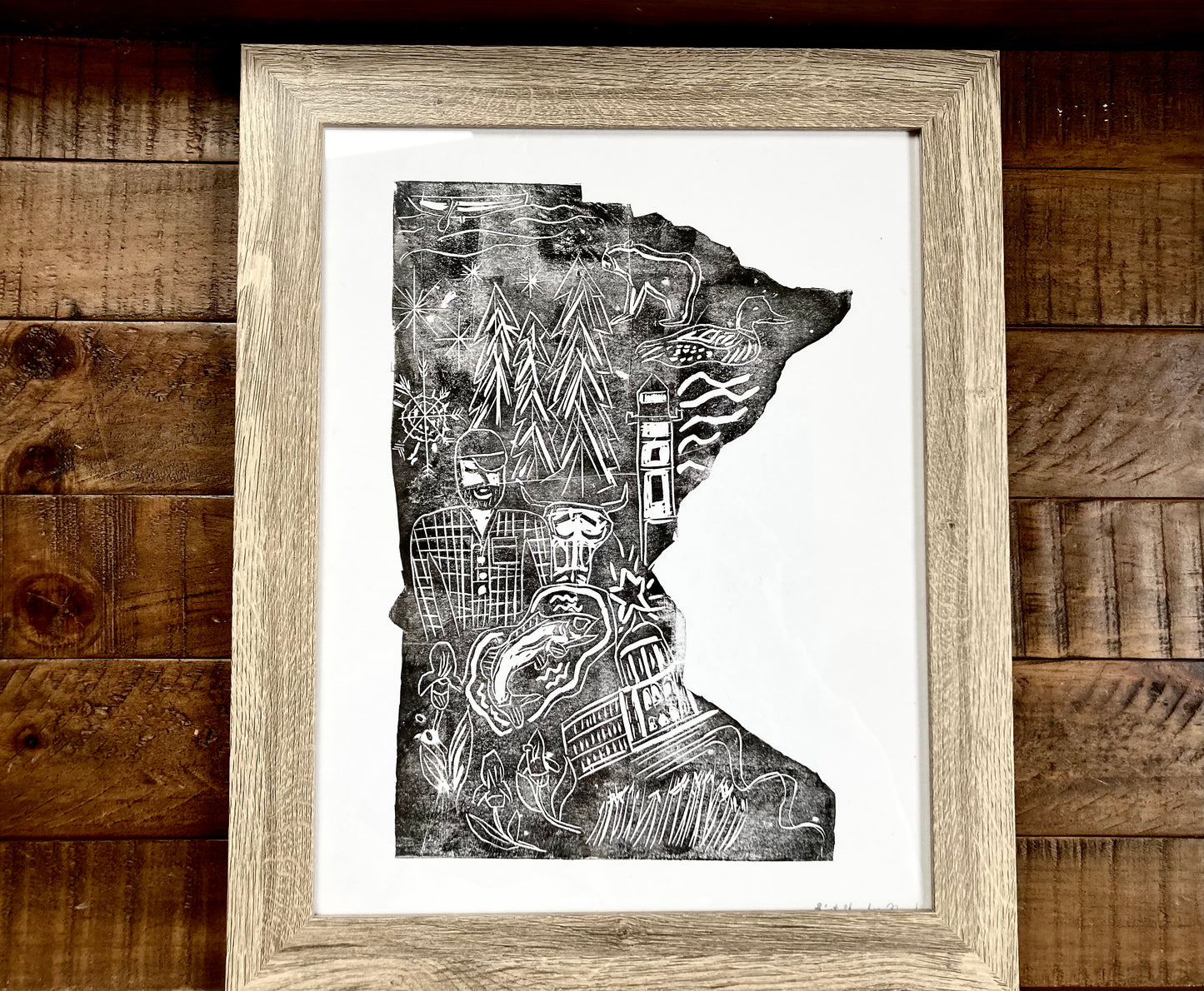 Heritage Minnesota Block Print