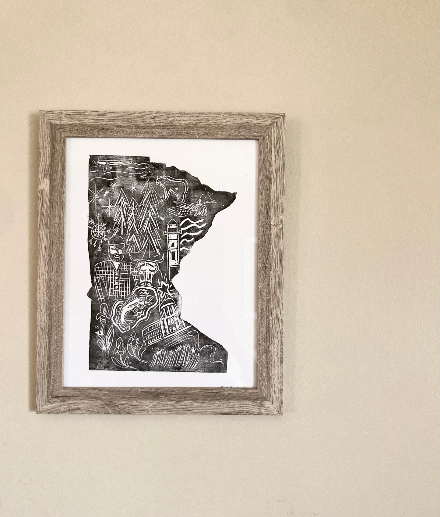 Heritage Minnesota Block Print