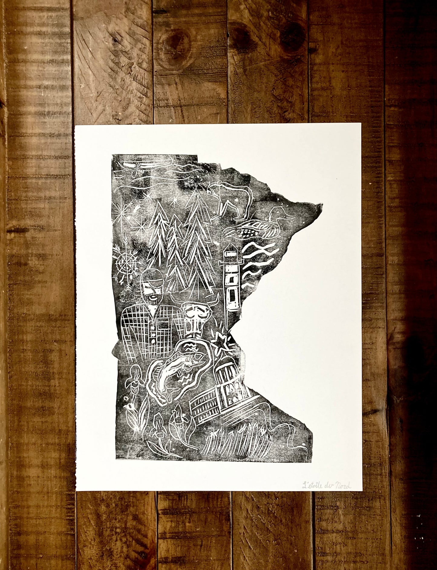 Heritage Minnesota Block Print