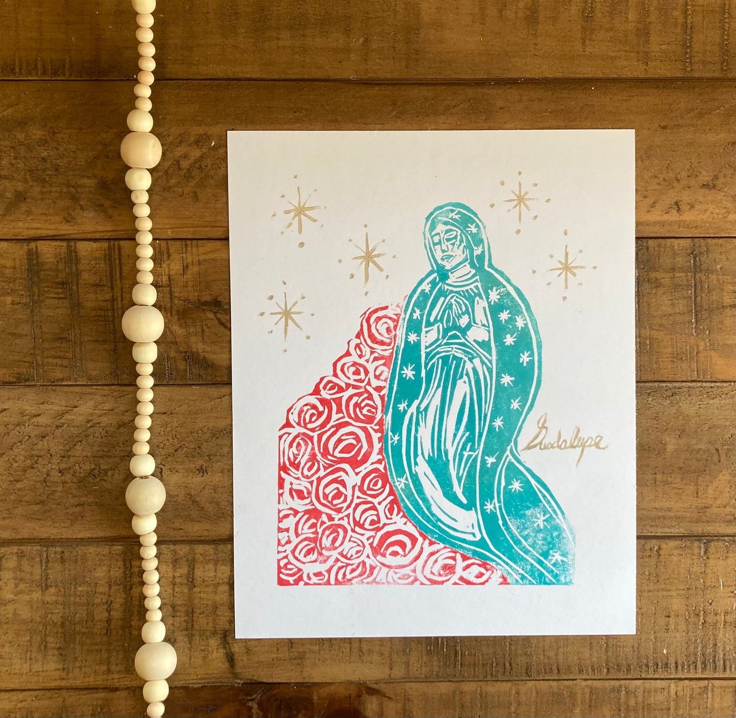 * A Very Chapel House Art Winter Collection: Guadalupe Block Print