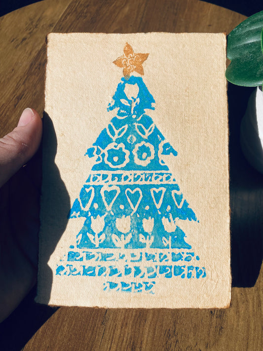 Winter Collection 2025: Nordic Print Christmas Tree in Blue