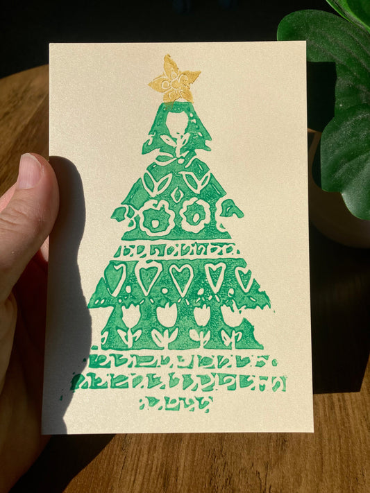 Winter Collection 2025:Nordic Print Christmas Tree in Green